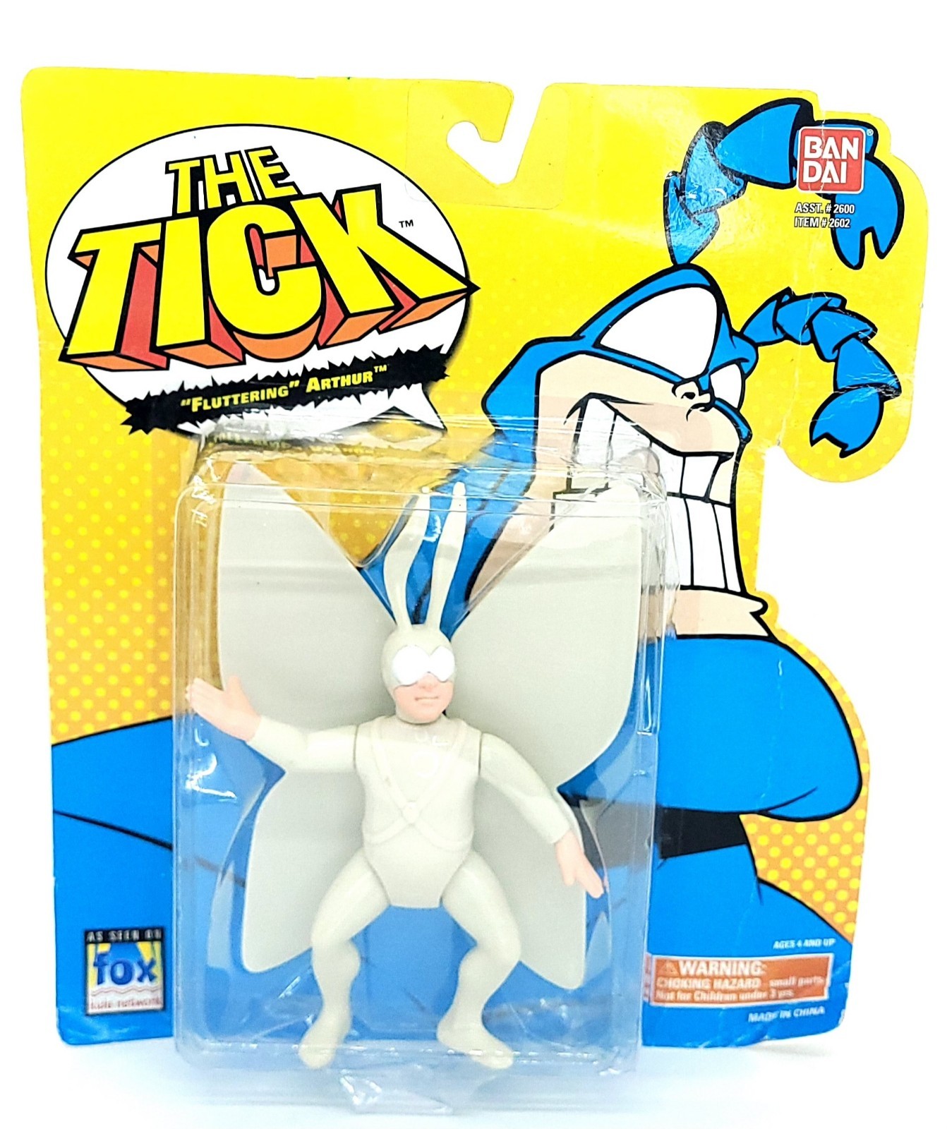 The Tick Fluttering Arthur 6&Prime; Action Figure Sealed Bandai 1994