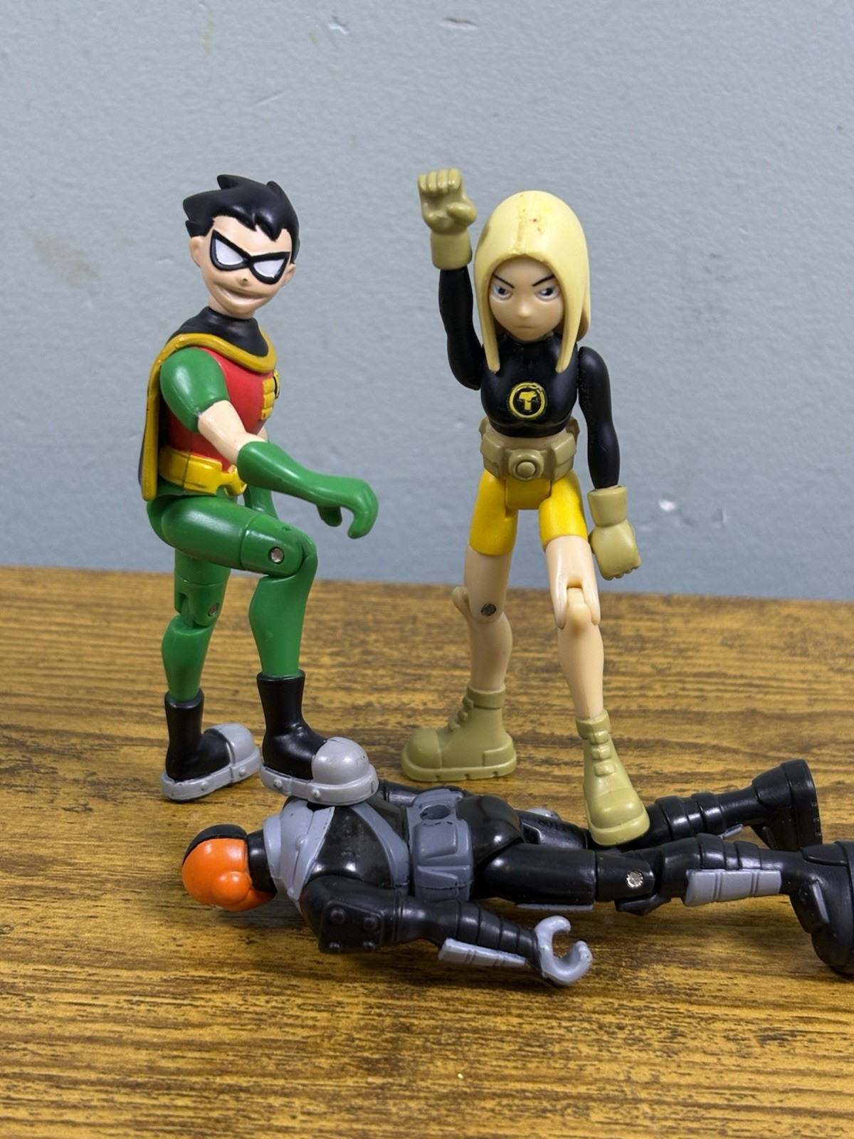 2003 Bandai DC Teen Titans Go Robin Terra Slade Action Figure Lot Loose 3.5”