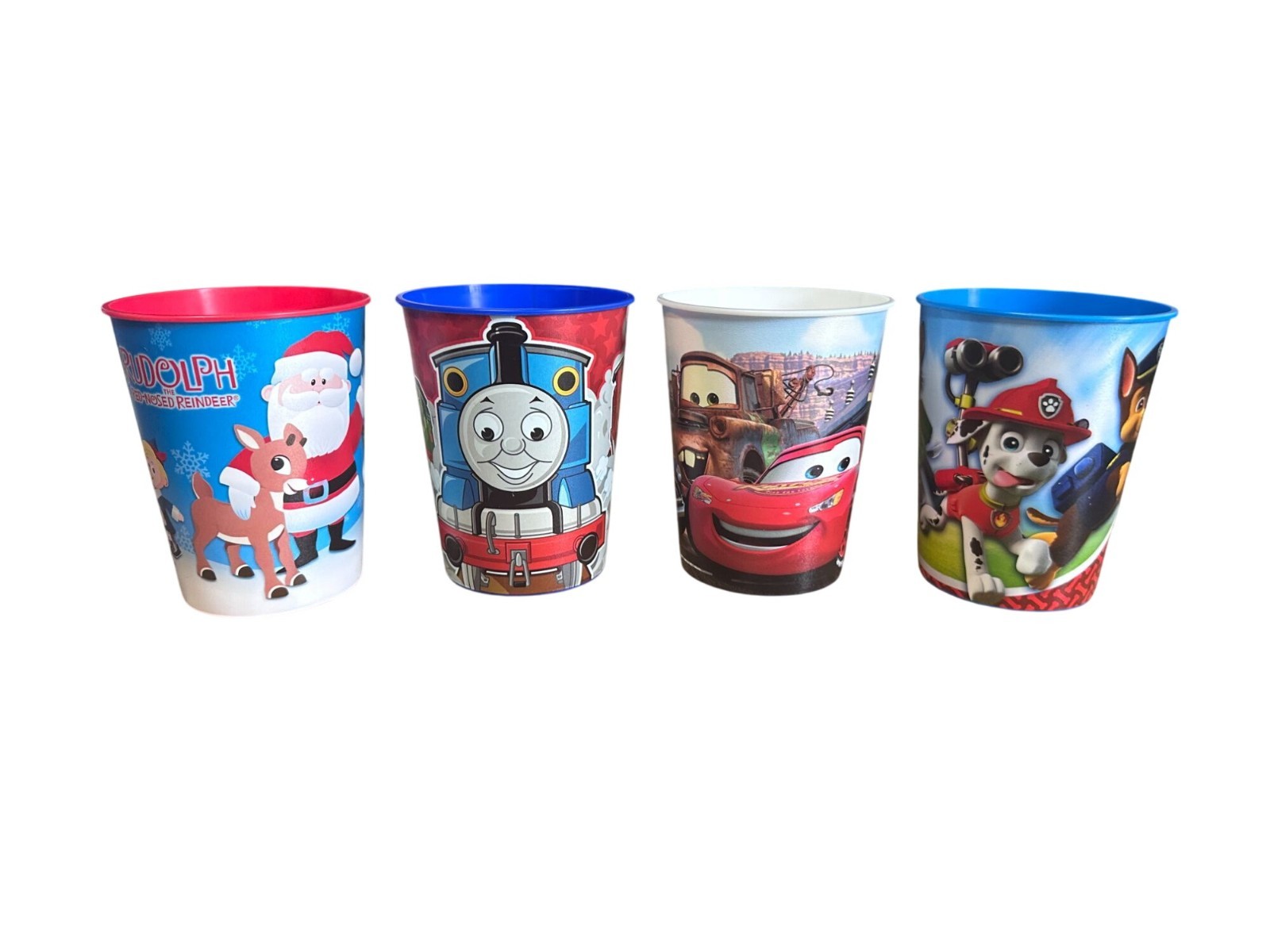 Children&rsquo;s Tumblers 16oz Plastic Rudolph, Cars, PAW Patrol & Thomas & Friends