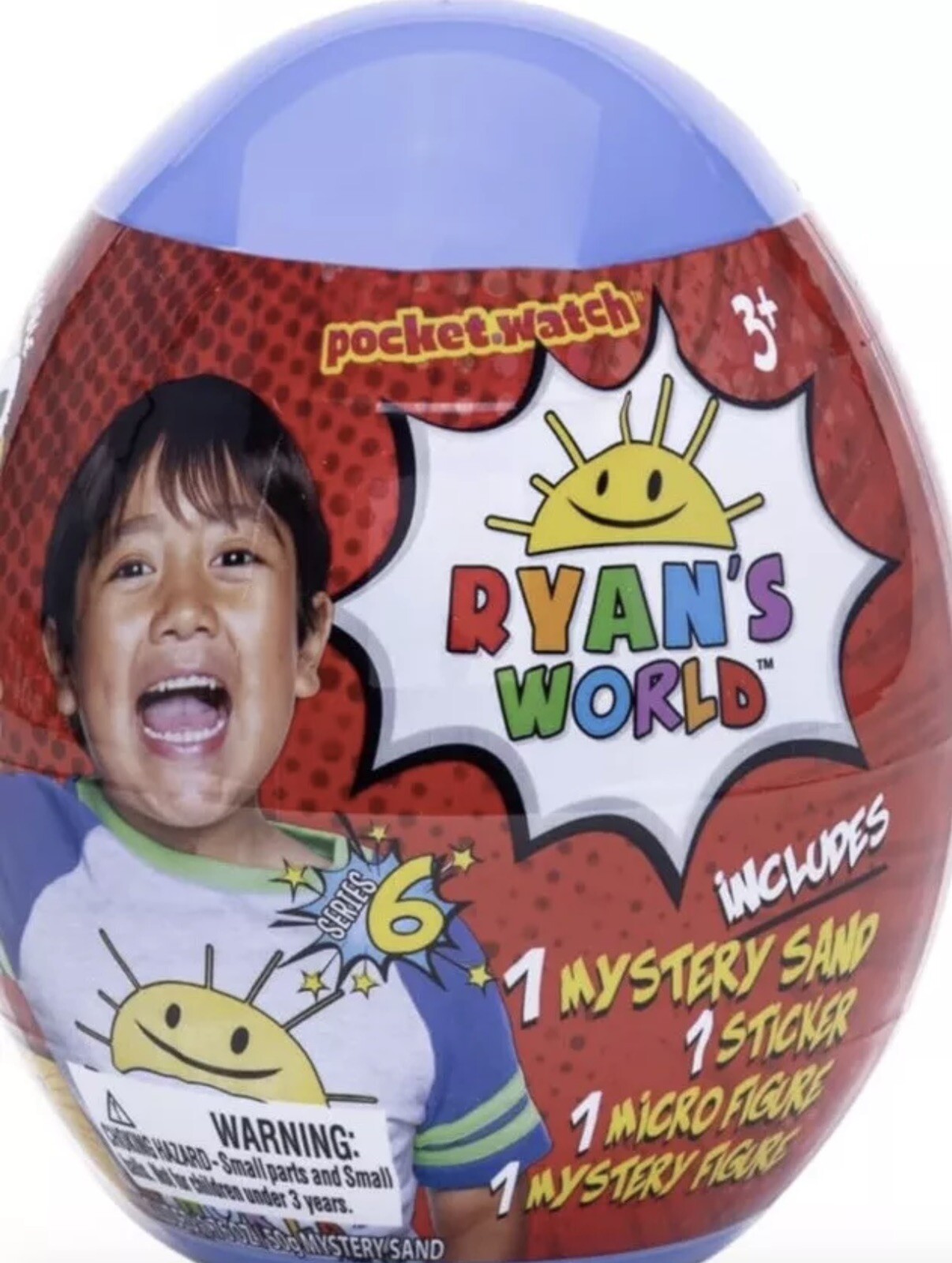 Ryan&rsquo;s World Mini Mystery Egg, Purple Sticker Sand Micro Figure New Series 6