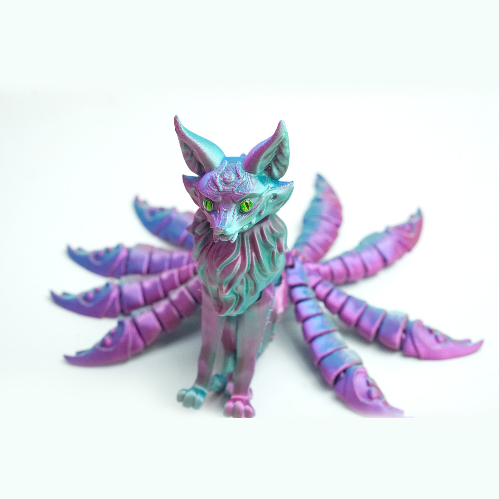 8inch 3D Printed Fox Model,Articulated Animals figure,Fidget Toys Home Decor