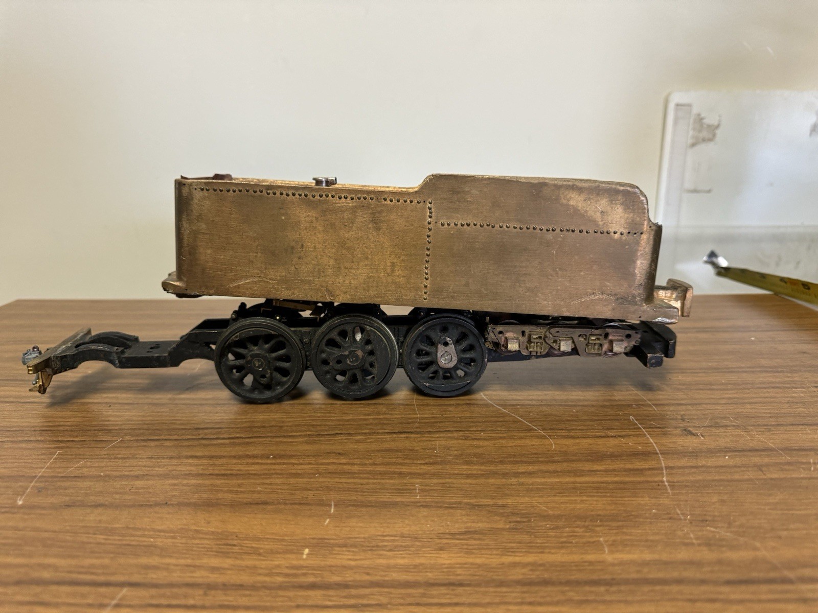 Brass Pewter Train For Parts, Locomotive Incomplete, As Is