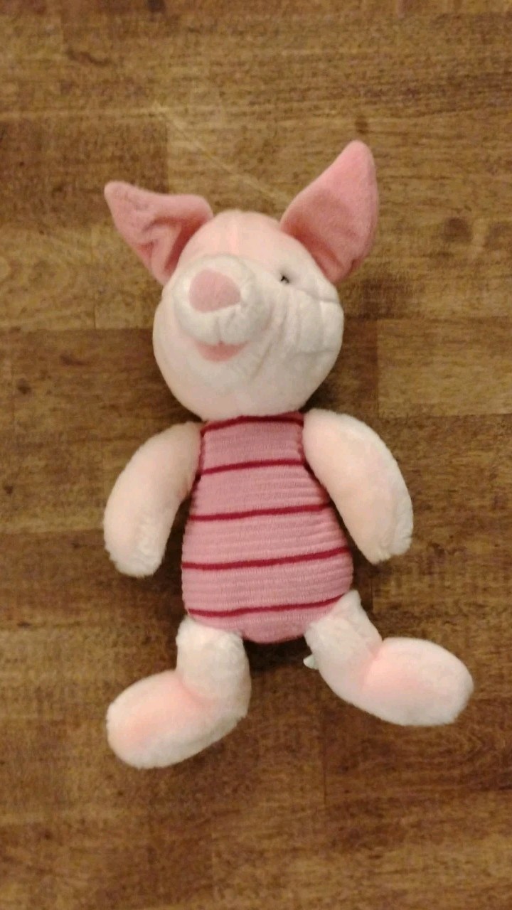 Walt Disney World Winnie the Pooh PIGLET 10&Prime; Plush STUFFED ANIMAL Toy