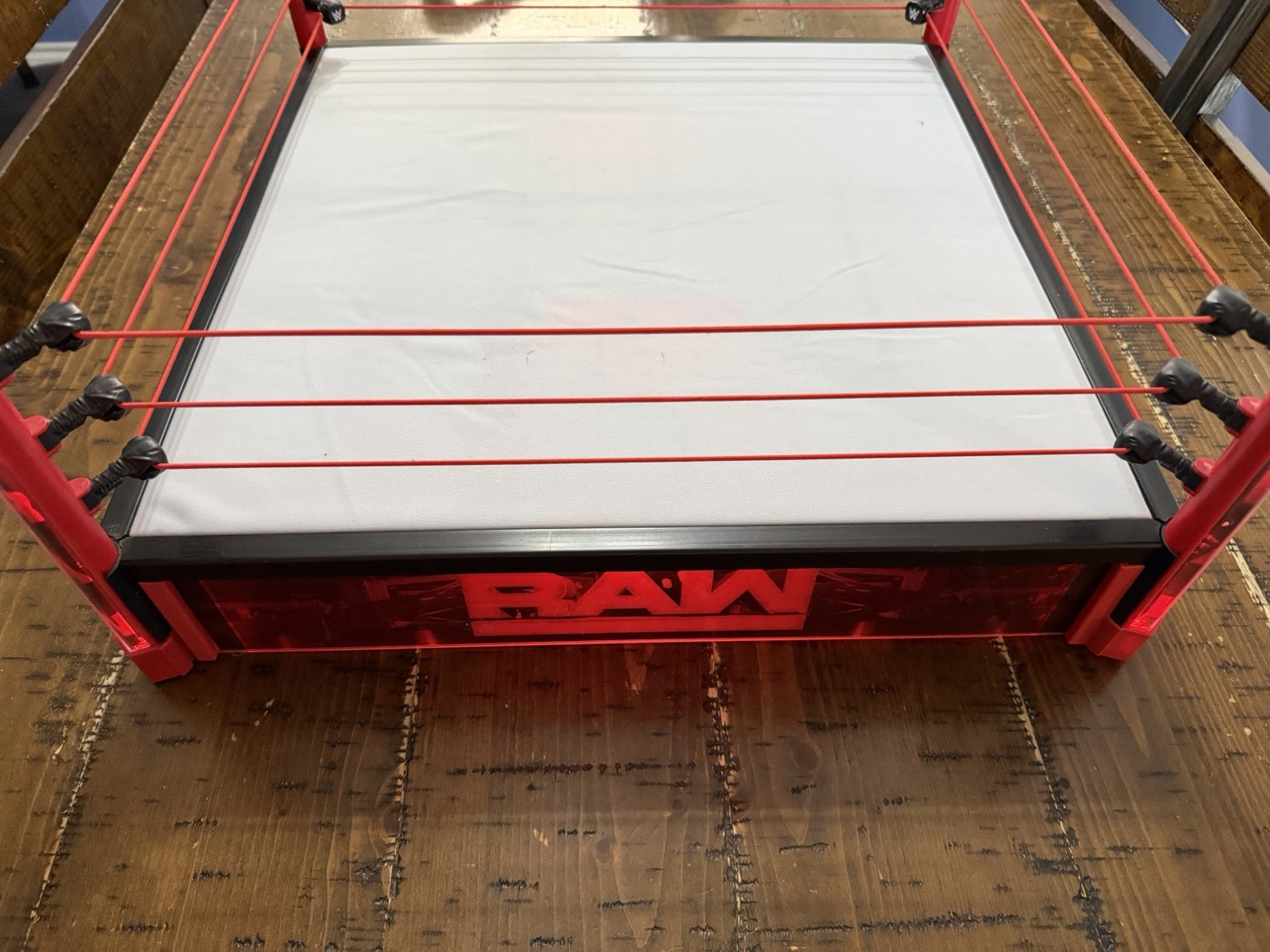 WWE RAW Elite Main Event Wrestling LED Light Up Ring Mattel RARE 20&Prime; x 20&Prime; WWF