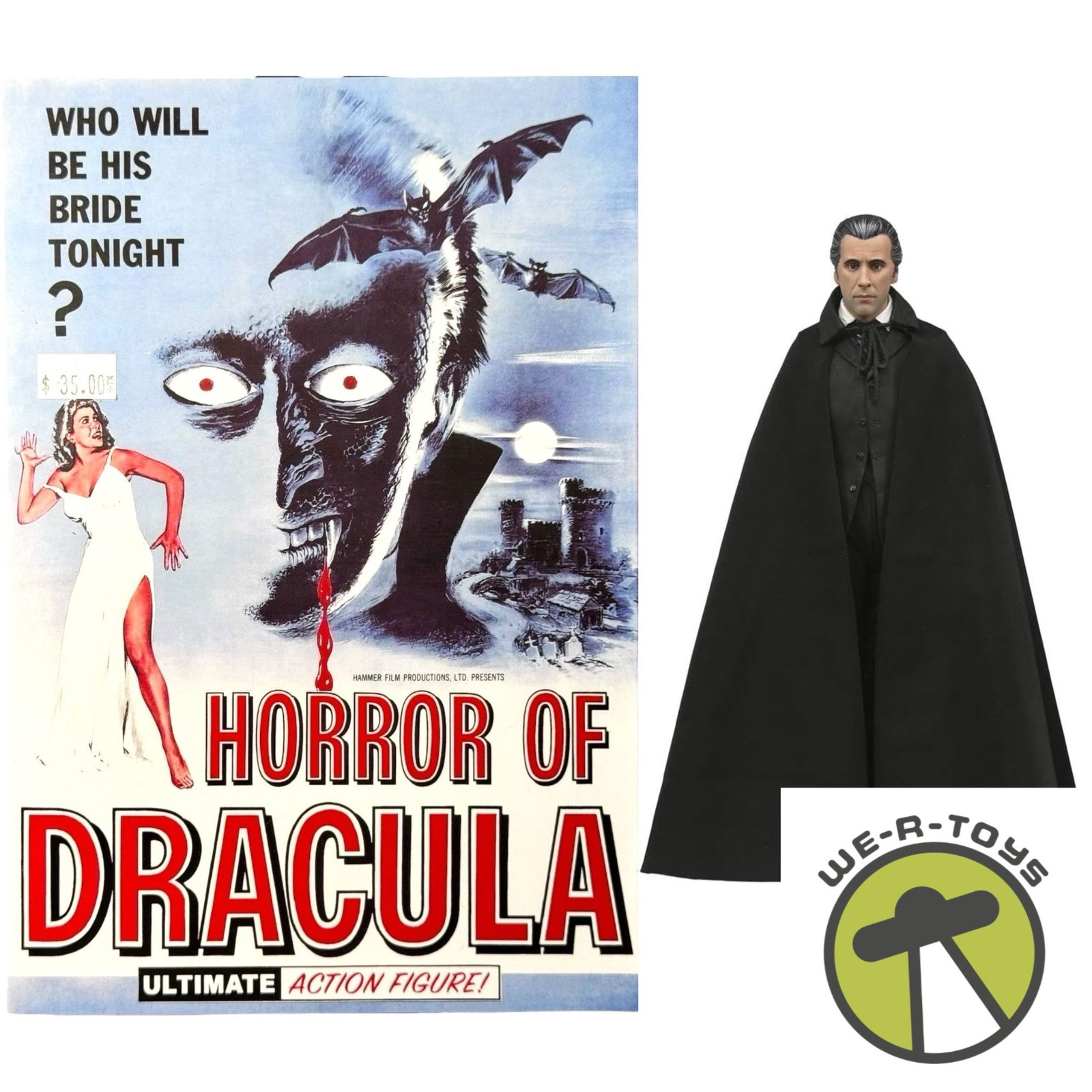 Count Dracula Horror of Dracula Ultimate Action Figure 7-Inch 1958 NECA