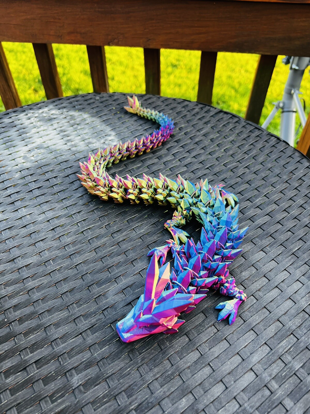 Articulated Crystal Dragon 3D Printed by Cinderwing3D (24 Inches Long!)