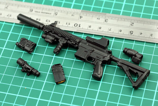1:6 Scale Model Assembly Assault rifle Gun 4D Black HK416 For 12&Prime; Figure US#