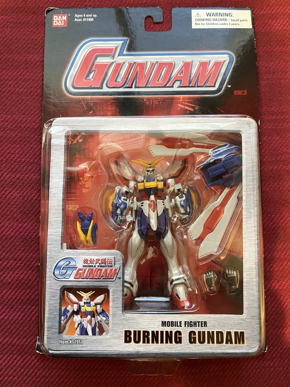 Gundam Mobile Fighter Burning Gundam 2003 Bandai Toonami #11900 NOS
