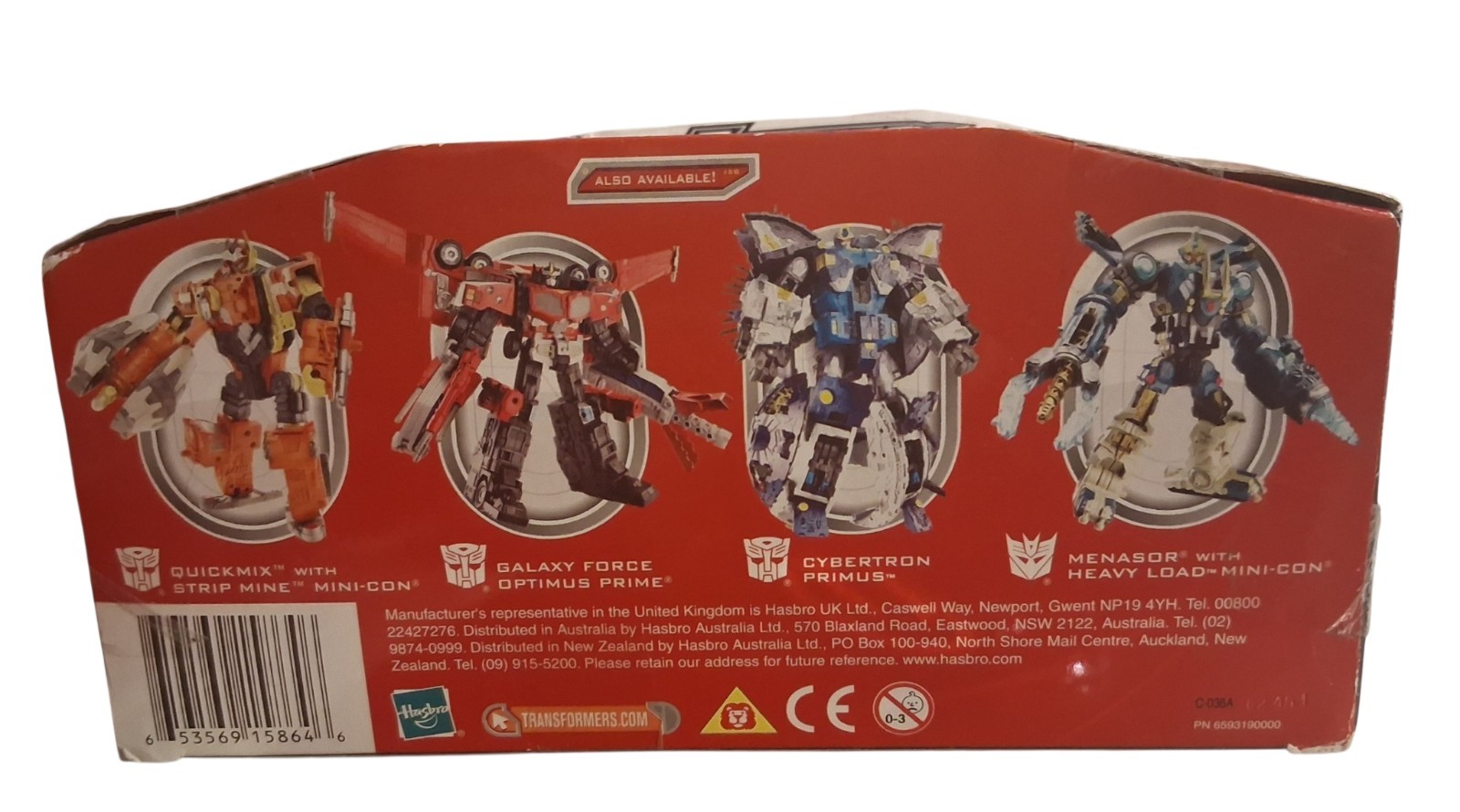 Hasbro Transformers Cybertron (Galaxy Force Vector Prime) Primus Unleashed – NIB