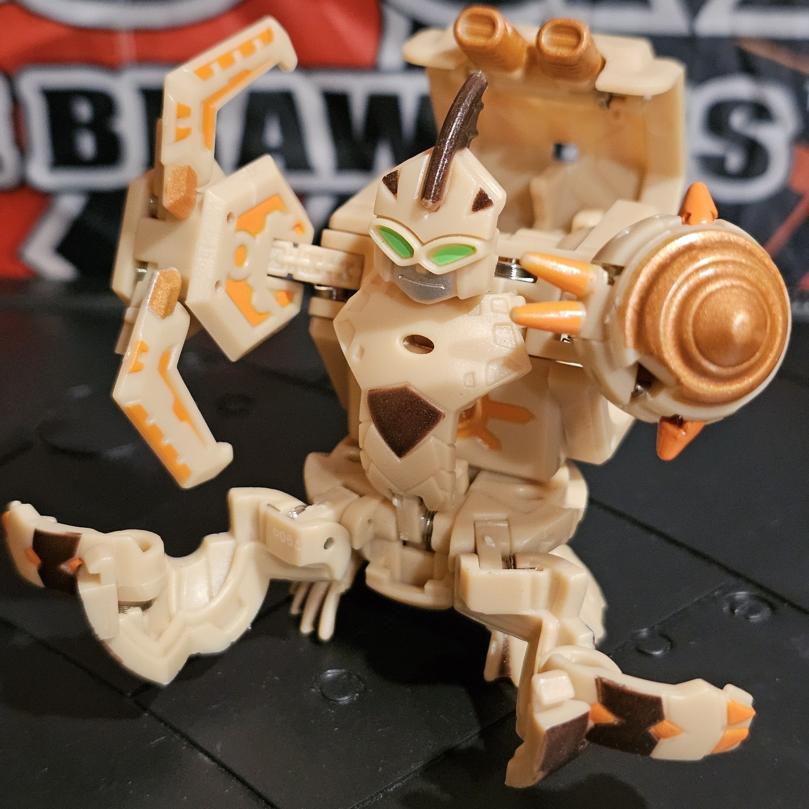 Bakugan Aqwimos Subterra 790g & Rock Hammer Battle Gear 70g Combat Set