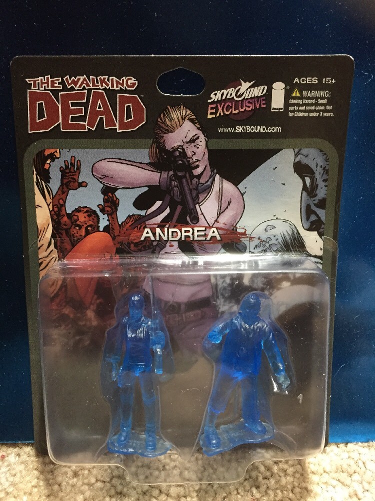 The Walking Dead Skybound Exclusive Blue Transparent Andrea Set Sealed Rare