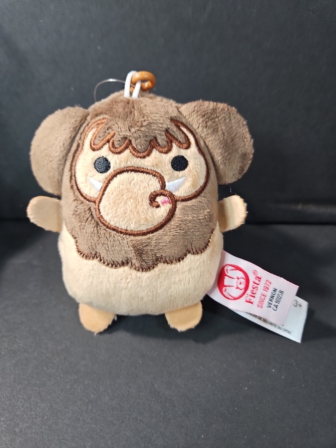 Fiesta Plush Woolly Mammoth Keychain! Hard To Find! Brand New!