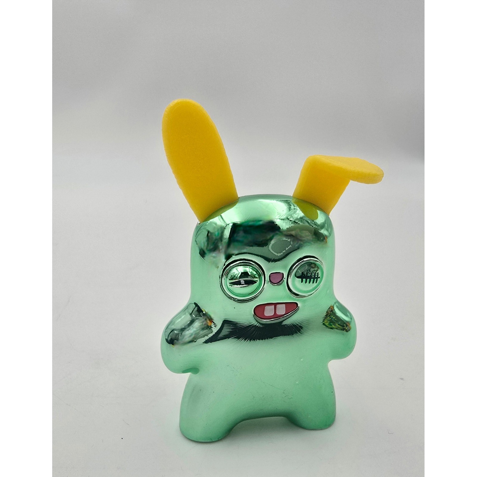 Fuggler Funny Ugly Monster Rabbitacular Green Metallic Chrome Rare Mini Figure