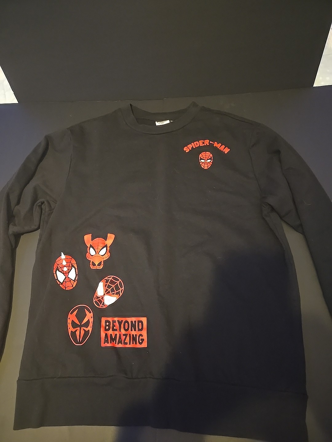 Spiderman Across The Spiderverse Black Long Sleeve Size Medium Men&rsquo;s US