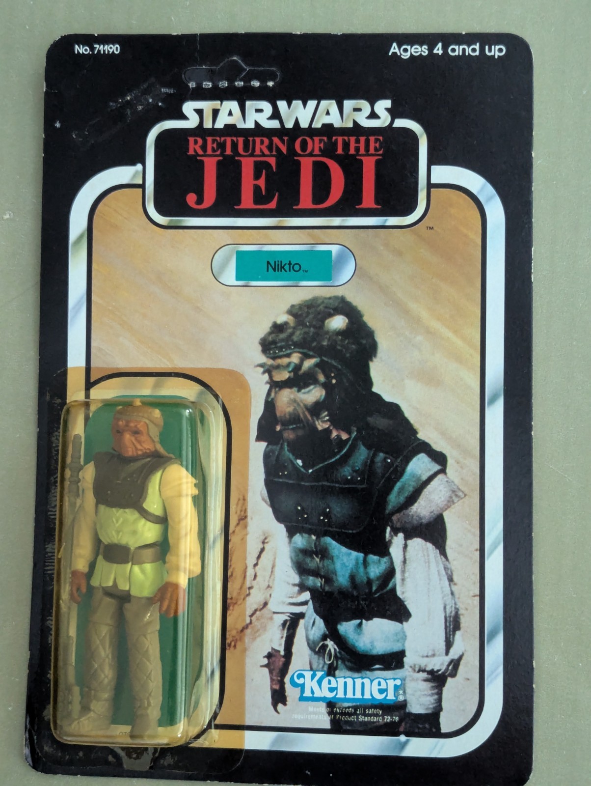Vintage Star Wars Carded 1984 RotJ Nikto Kenner Figure Jabba&rsquo;s Henchman