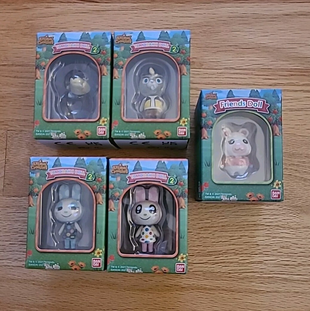 Animal Crossing Flocked Tomodachi Friend Doll Figure Lot Francine Chrissy Flurry