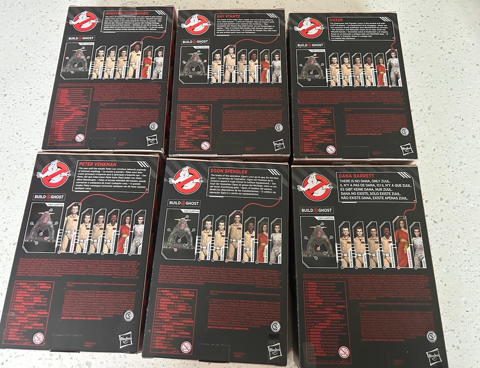 Hasbro Ghostbusters Plasma Series Peter Egon Ray Winston Gozer Barrett Figures