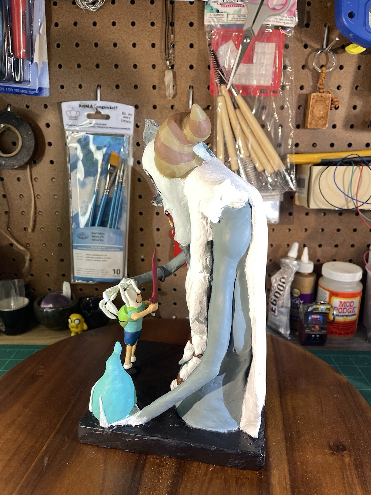 Finn Vs. The Lich/Possessed Billy Adventure Time Statue Handmade MTO
