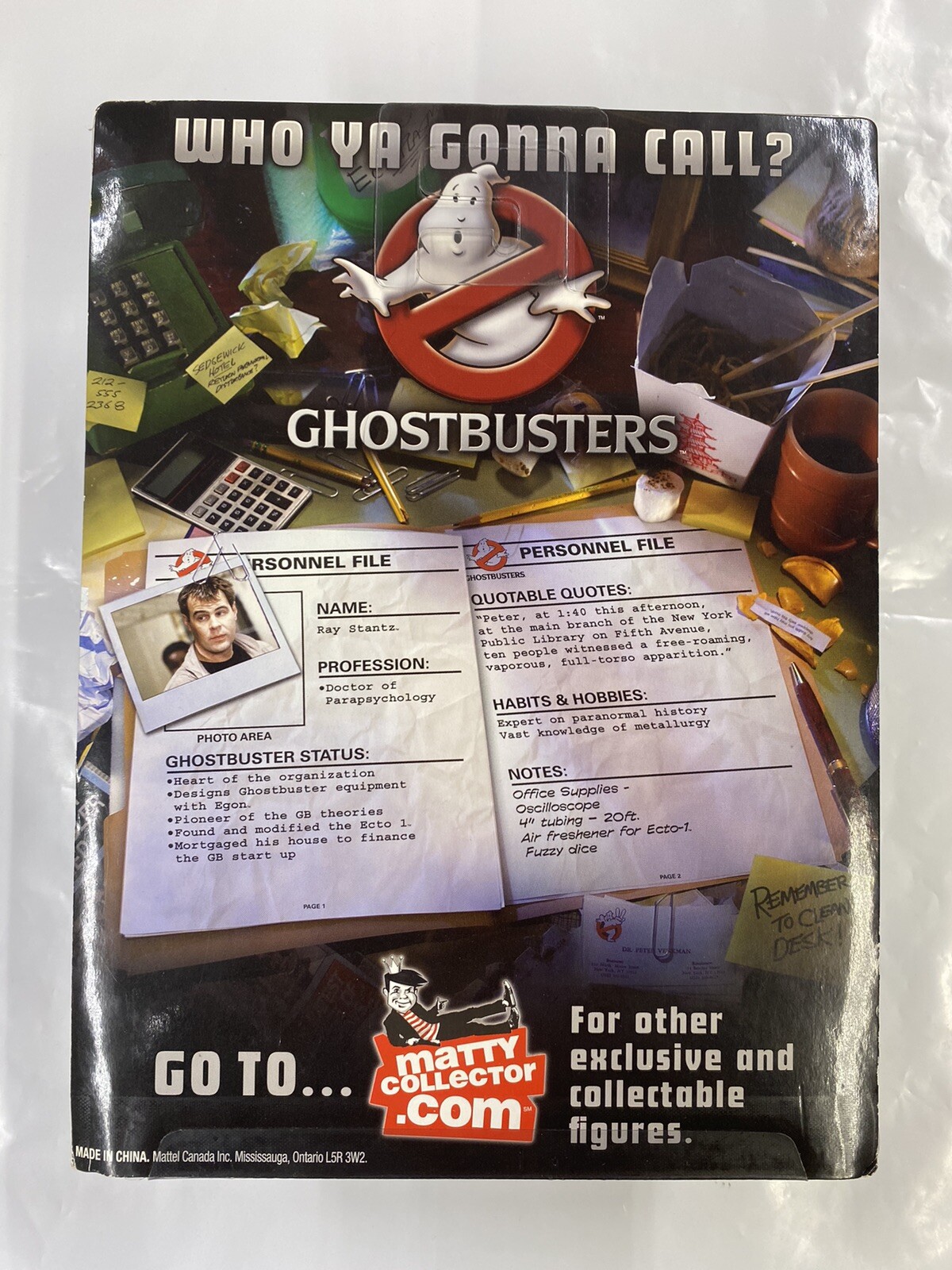 Ghostbusters Ray Stantz Action Figure 6” Mattel 2009 Dan Aykroyd Read See Pics