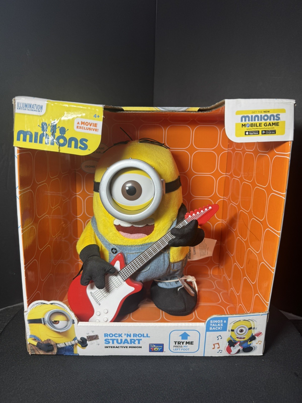 NEW Minions Movie Rock &lsquo;n Roll STUART Interactive Minion Thinkway Toys NIB