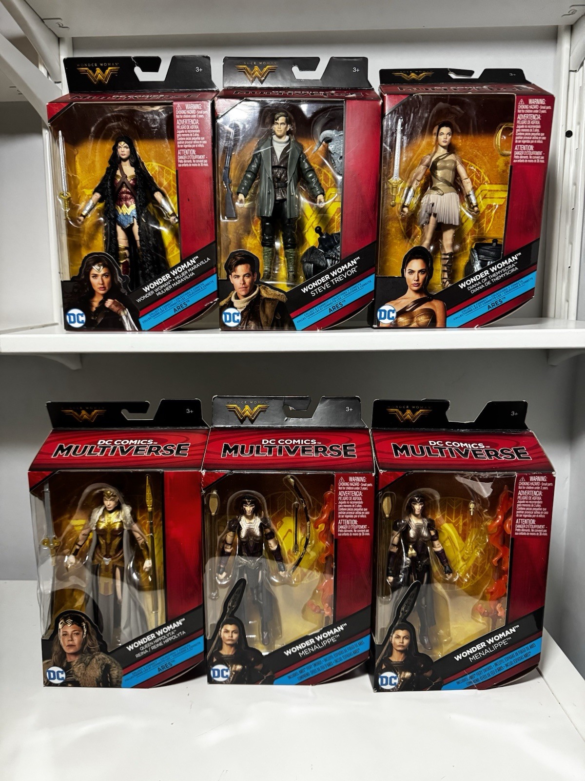 2016 Mattel DC Multiverse Wonder Woman Ares CNC BAF Complete Set Of 6 Figures