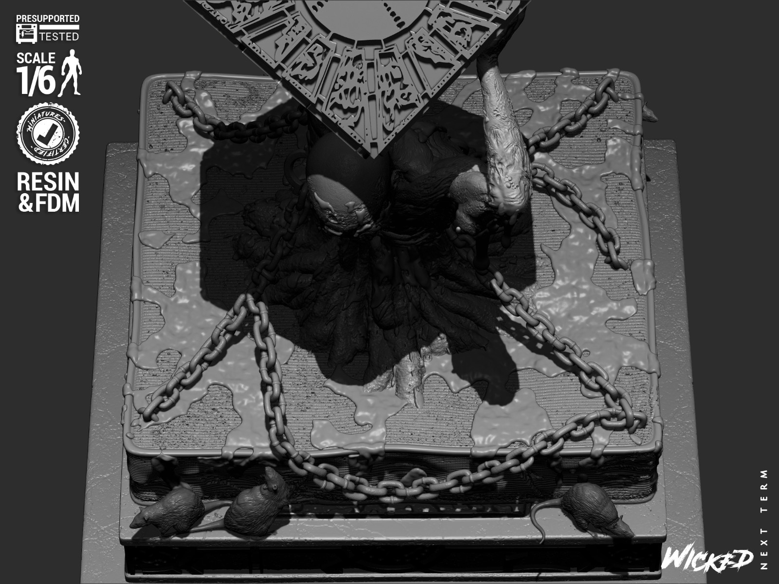 3D Printed Fan Art Hellraiser Diorama by Wicked3d
