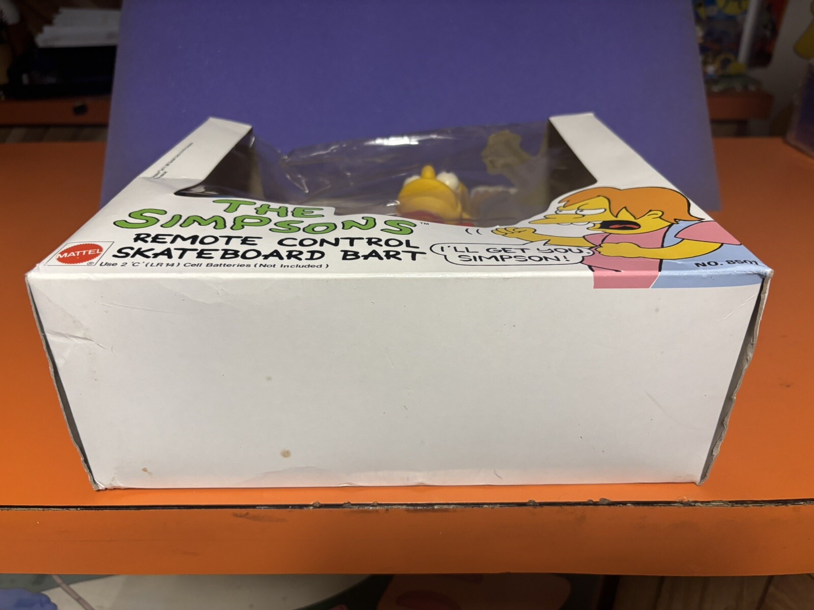 1990 MATTEL -BART SIMPSON “REMOTE CONTROL SKATEBOARD” MINT in BOX