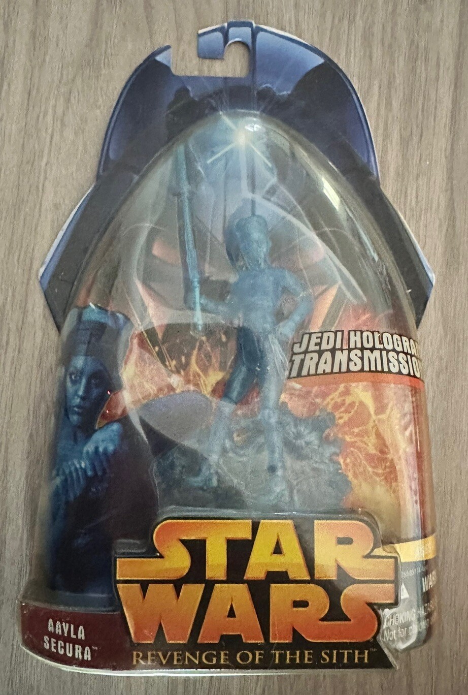 2005 Hasbro Star Wars Revenge of the Sith Aayla Secura Jedi Hologram 3.75&Prime; MOC