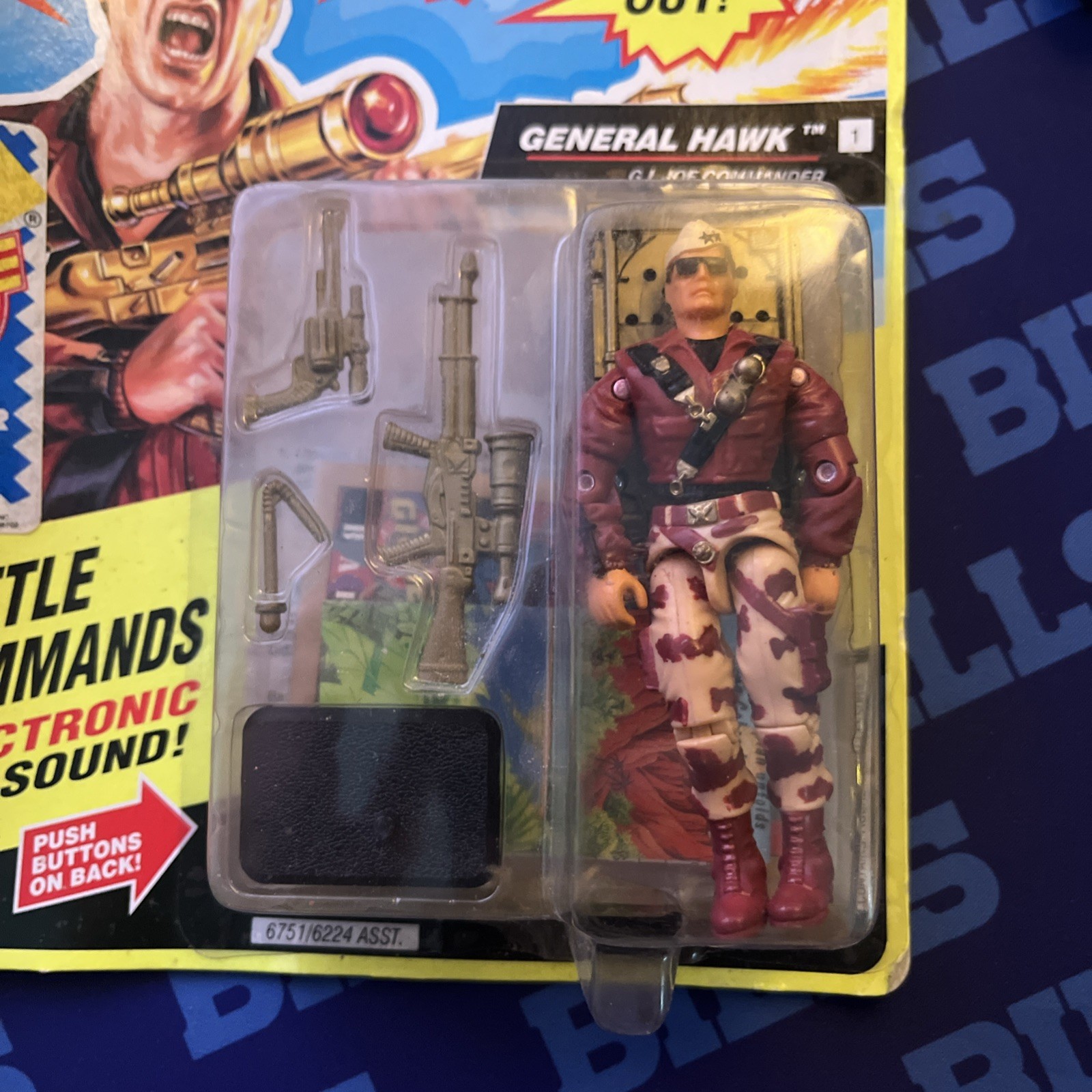 General Hawk GI Joe Talking Battle Commanders 1991 Hasbro Vintage Action Figure
