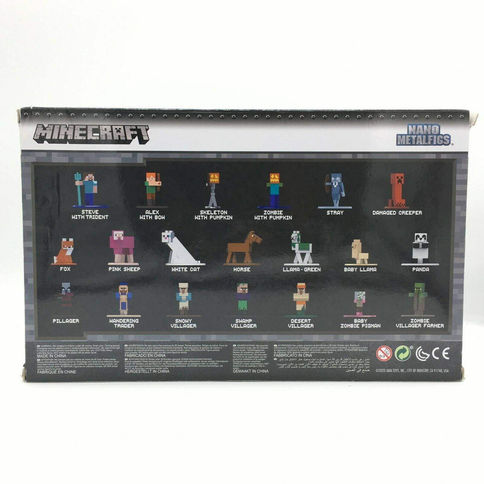 Minecraft 20 Pack Wave 2 Die-Cast Figure 1.65 in Collectible Nano Metalfigs NEW