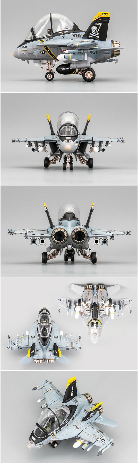 F/A-18F Fighter Aircraft Cute Version 3D Printed static Models