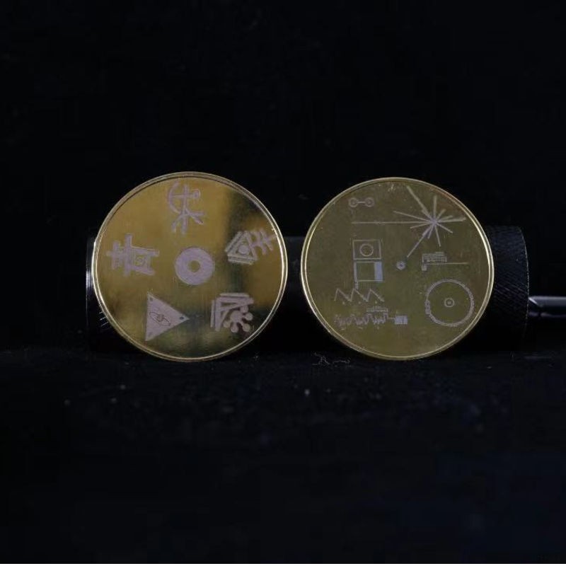 2PCS Metal Casting THE GOLDEN DISK Commemorative Coin For Kingdom BW Series