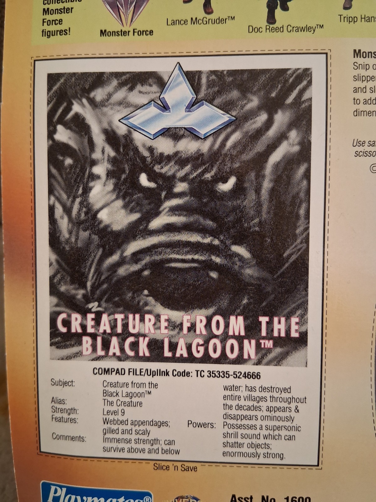 MONSTER FORCE Creature From The Black Lagoon 1994 by Playmates Vintage and cool!