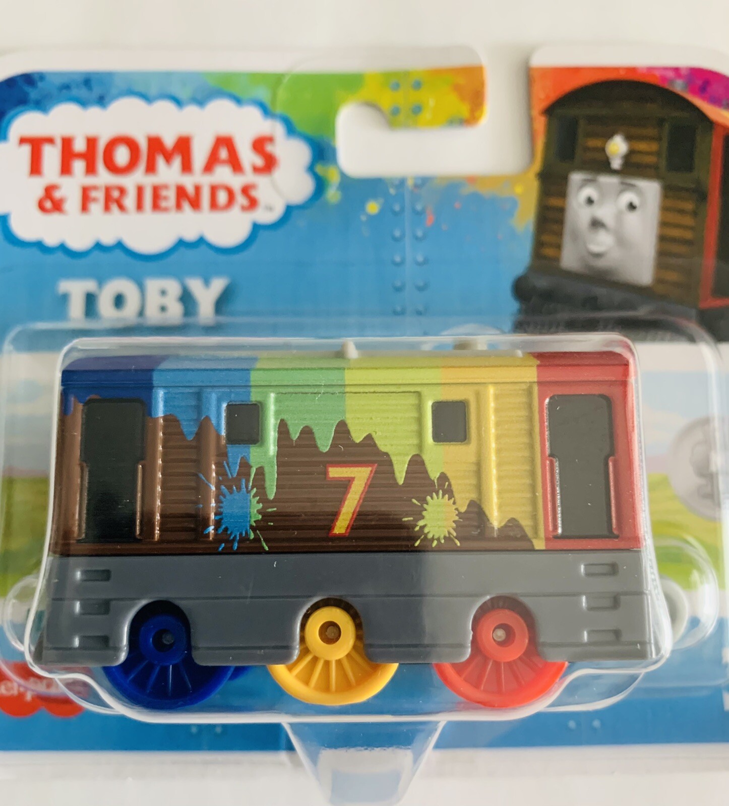 Thomas & Friends Multi-Color TOBY Metal Engine Rainbow Paint Diecast GYV65