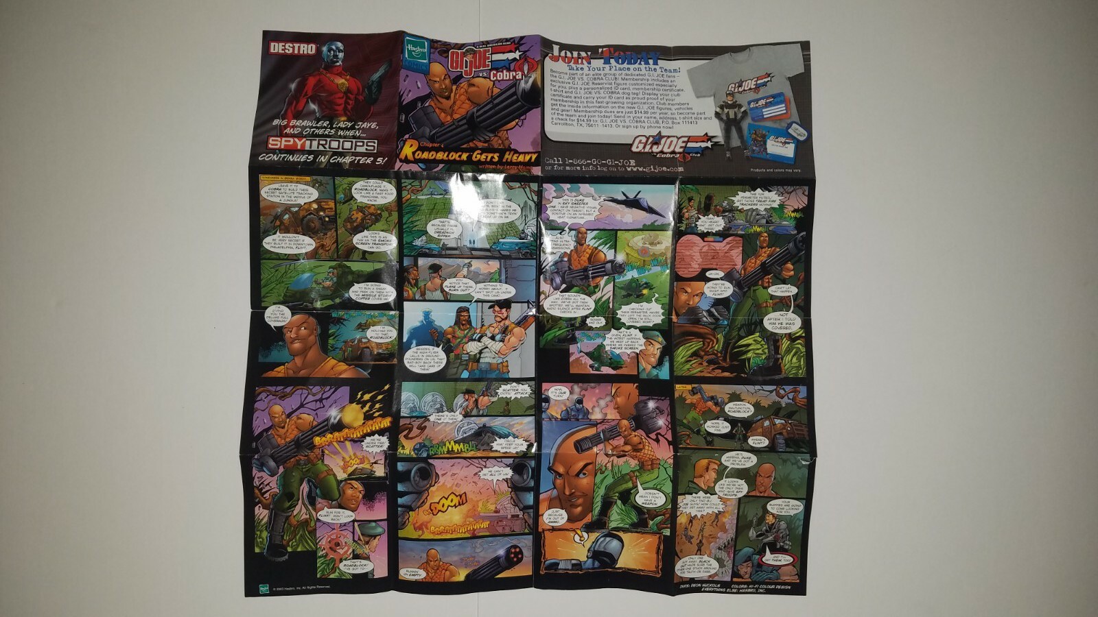 2003 GI Joe vs Cobra MINI COMIC #4 catalog Roadblock Gets Heavy LARRY HAMA JTC
