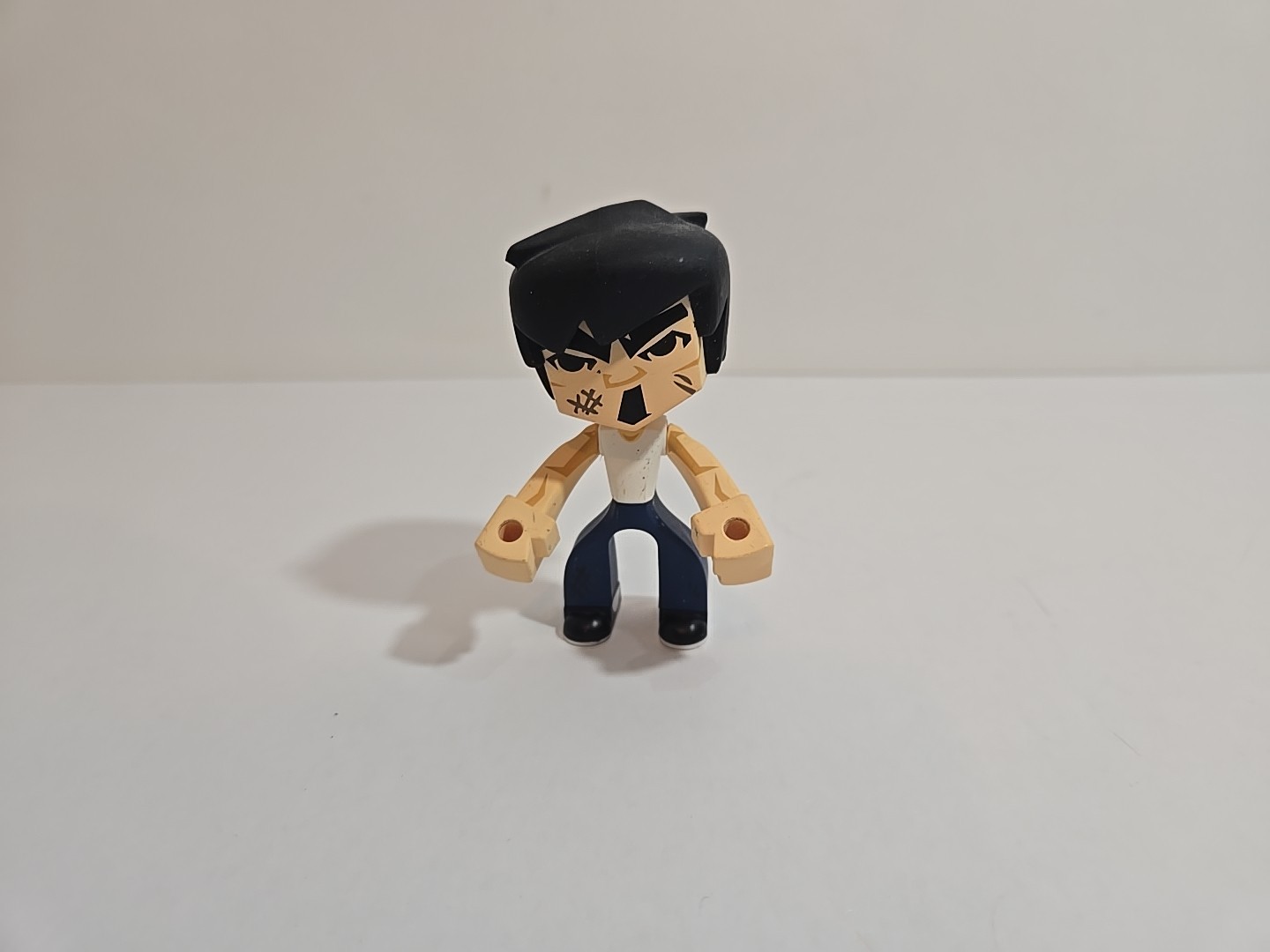 Bruce Lee Temple Of Kung Fu Figure ONLY with White Shirt Blue Pants 3&Prime; Tall