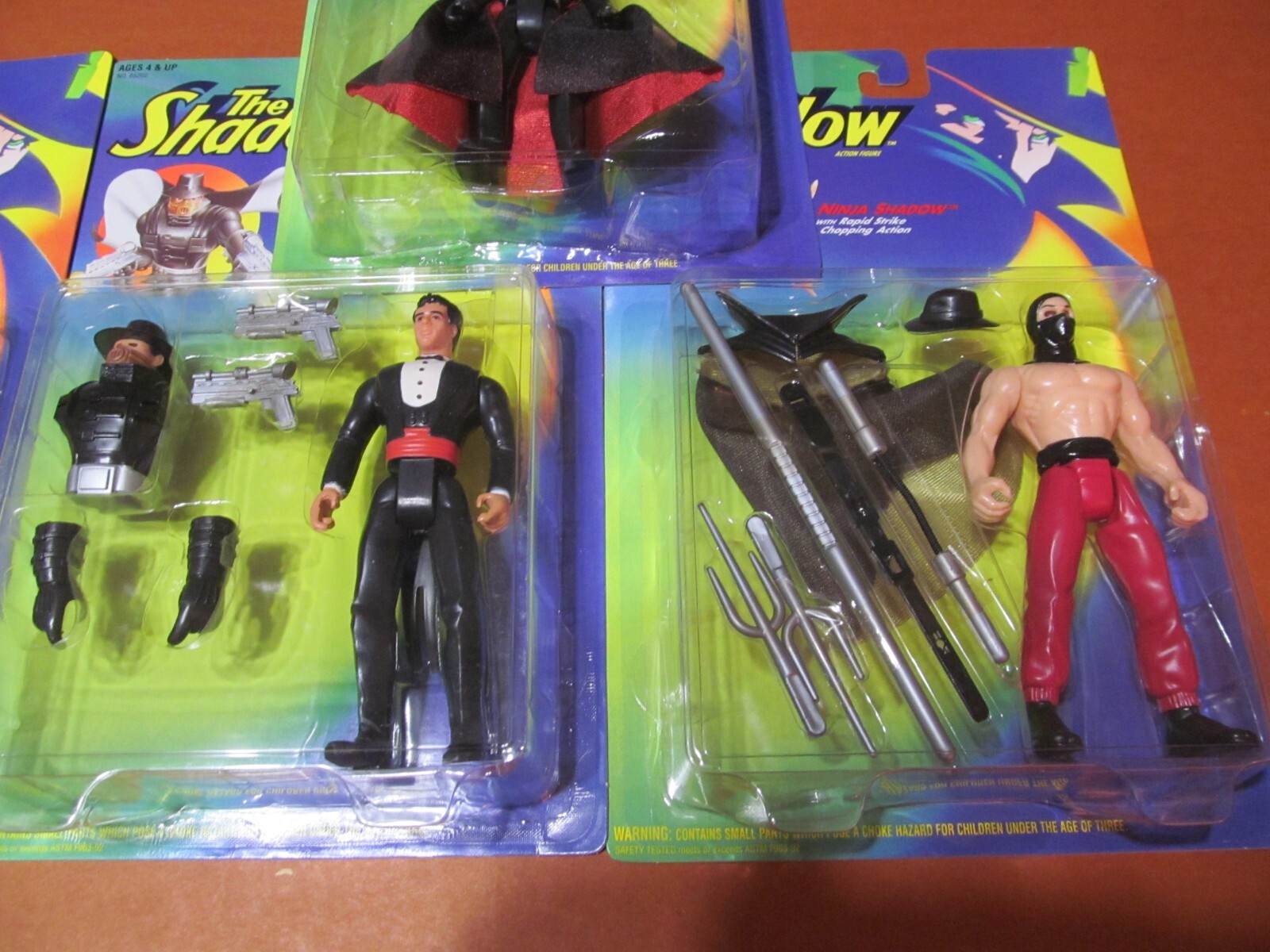 THE SHADOW, KENNER 1994, FOUR DIFFERENT ACTION FIGURES