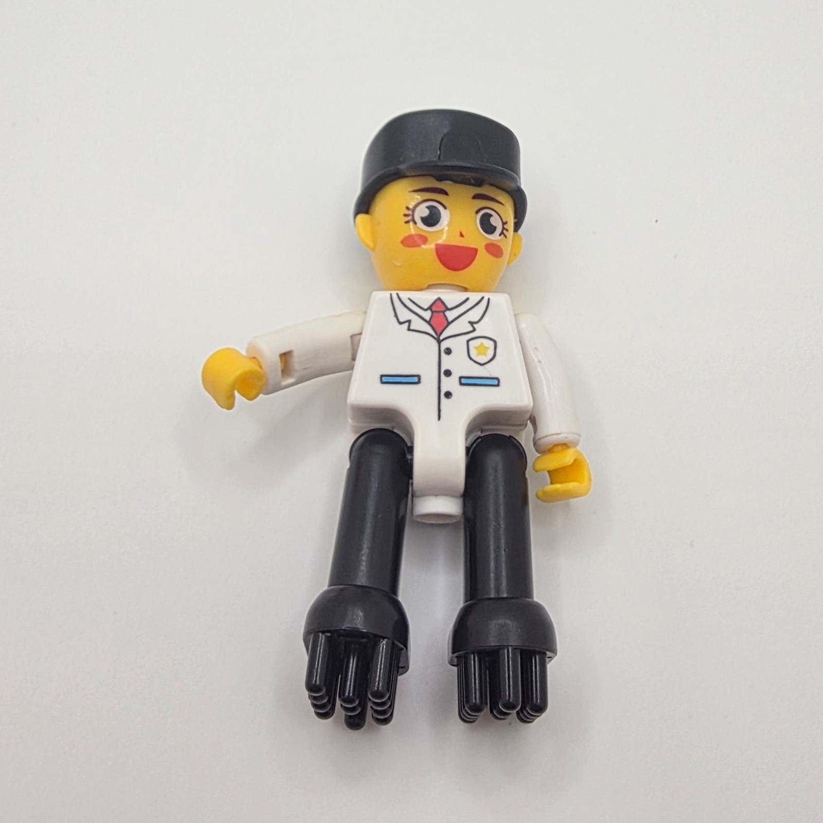 Mini Building Block Figure Police Officer Female White Uniform Toy