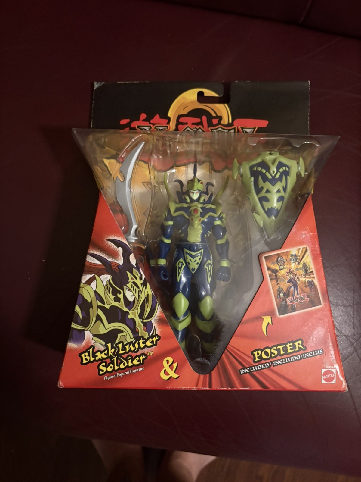 Yu-Gi-Oh Black Luster Soldier 6 in Action Figure Mattel Takahashi 1996 w/ Poster