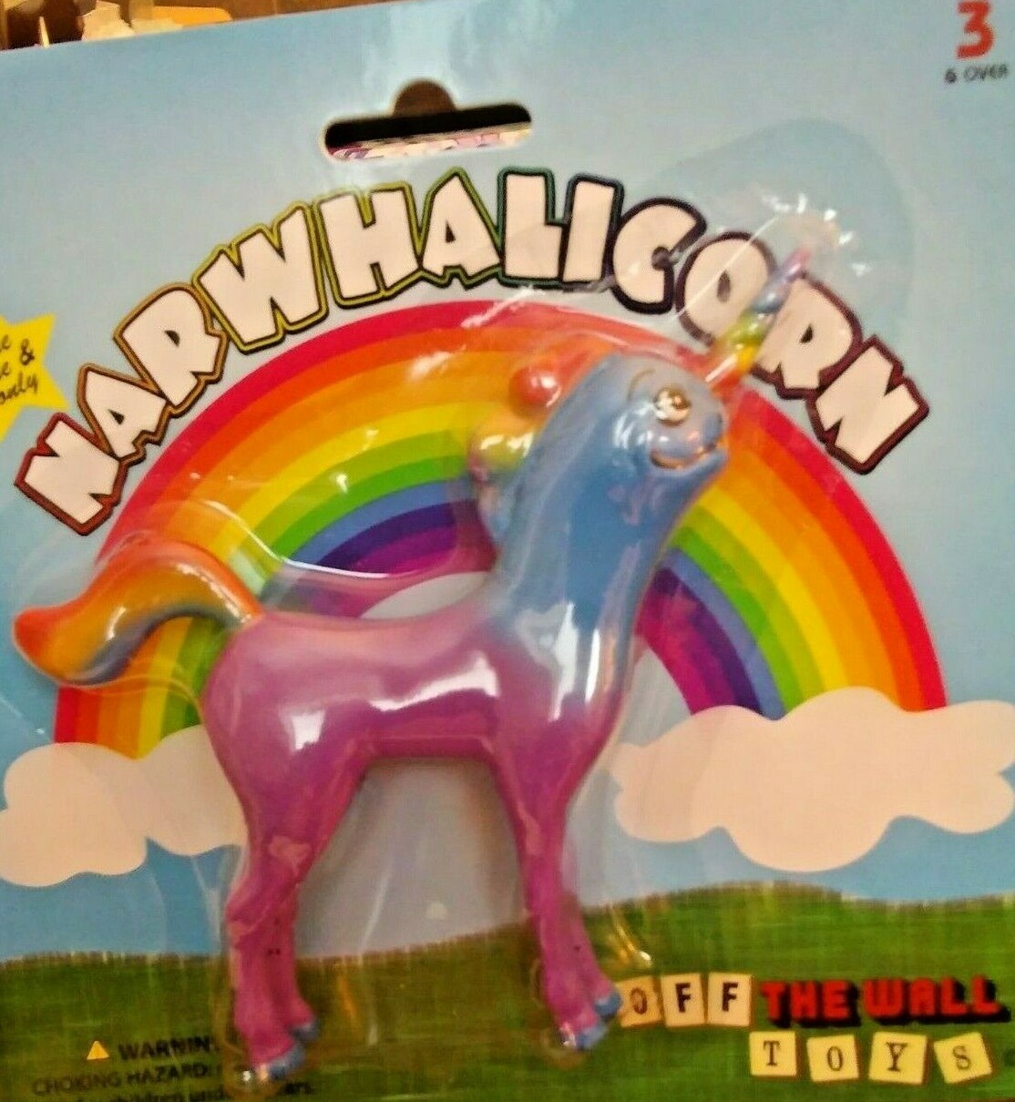 Narwhalicorns: (1) 5&Prime; Bendable Figure & (1) 13&Prime; Plush 1/2 Narwhal & Unicorn OTWT
