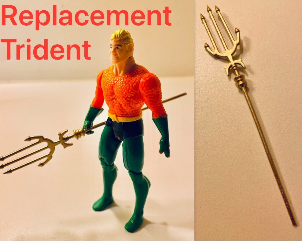 Vintage Kenner DC Super Powers Aquaman Trident 1984 Repro Part 1985 1986