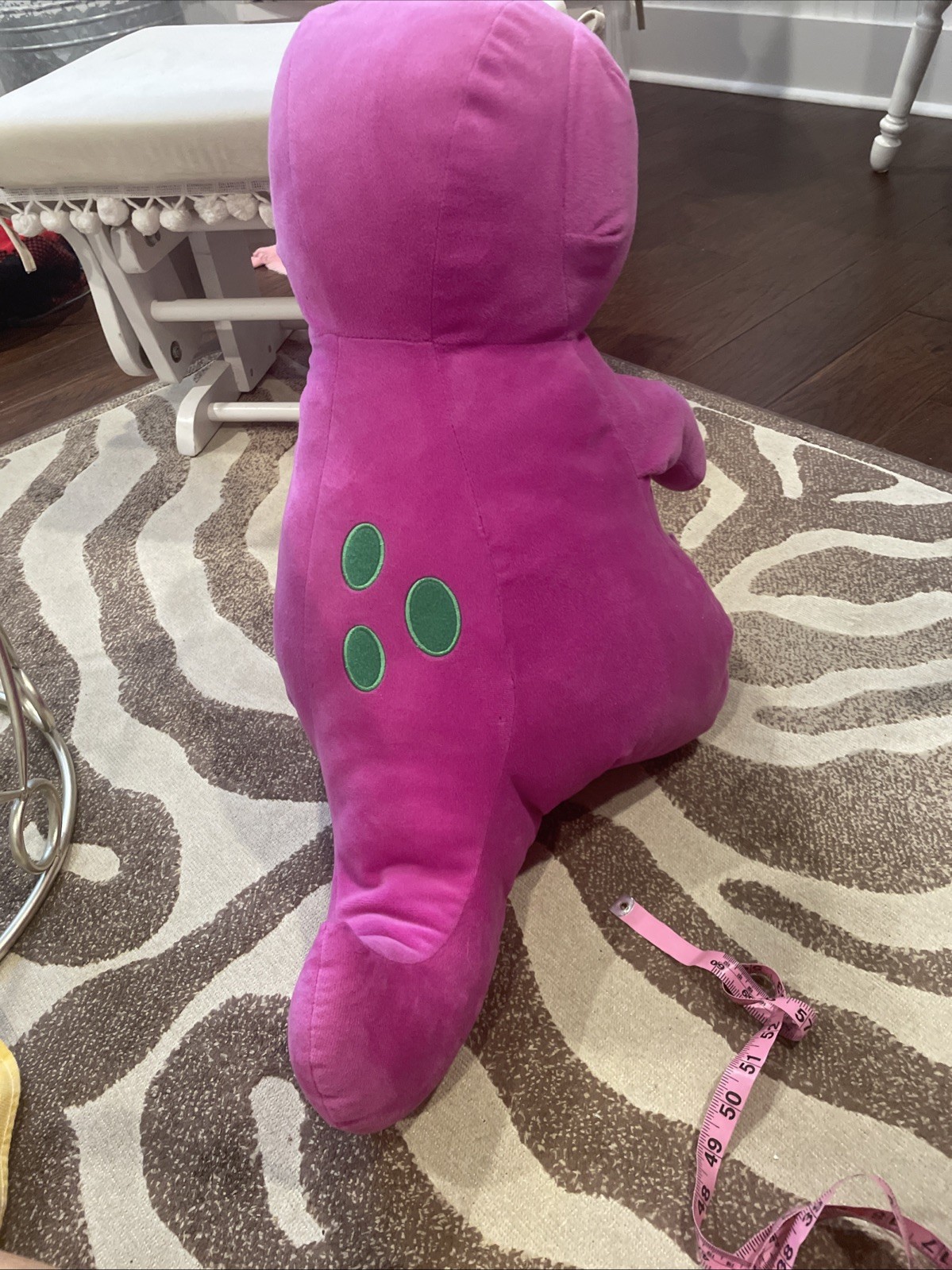 Vintage Barney Playskool Talking Plush Dinosaur Tested WORKS 28”