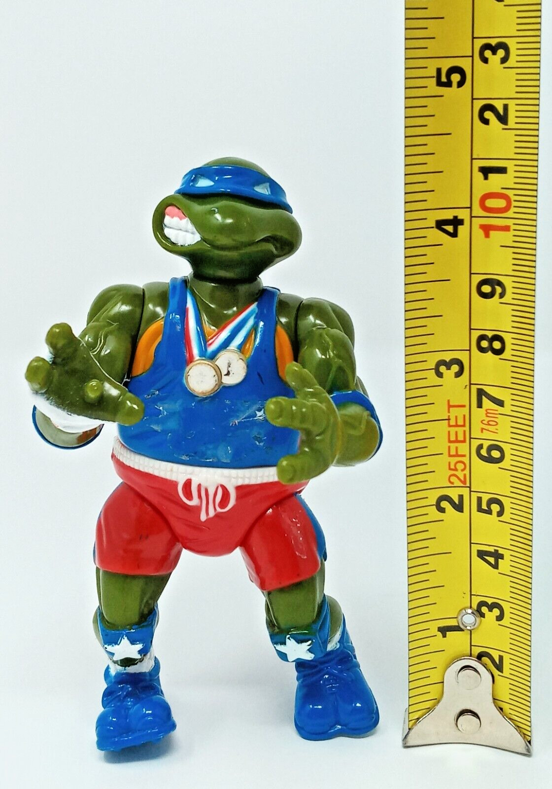 Leonardo 1992 Track n Field Leo 4.5&Prime; Figure original Playmates tmnt