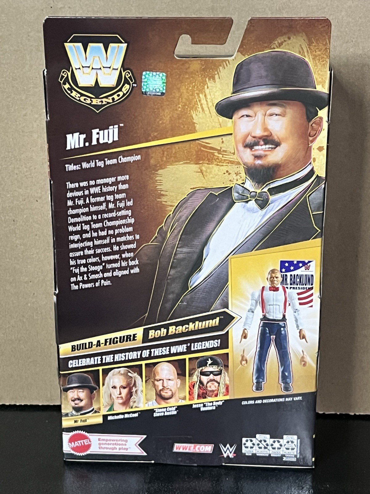 WWE Elite Collection Legends Complete Set Of 4, (Series 30) w/ Bob Backlund BAF