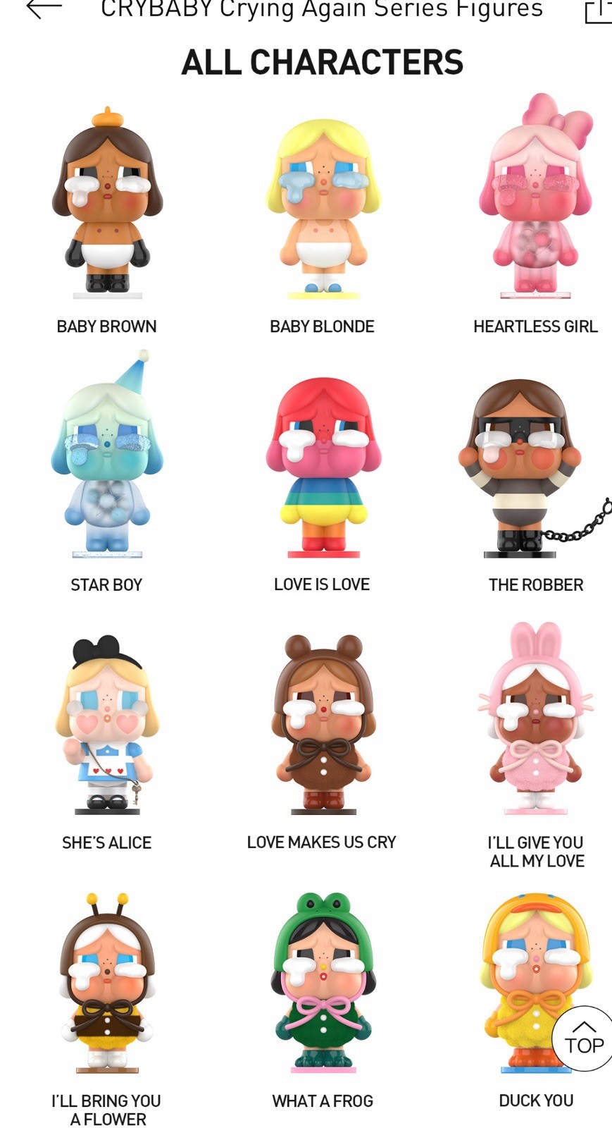 * Authentic * POP MART Crybaby Crying Again Vinyl Figurine Blind Box