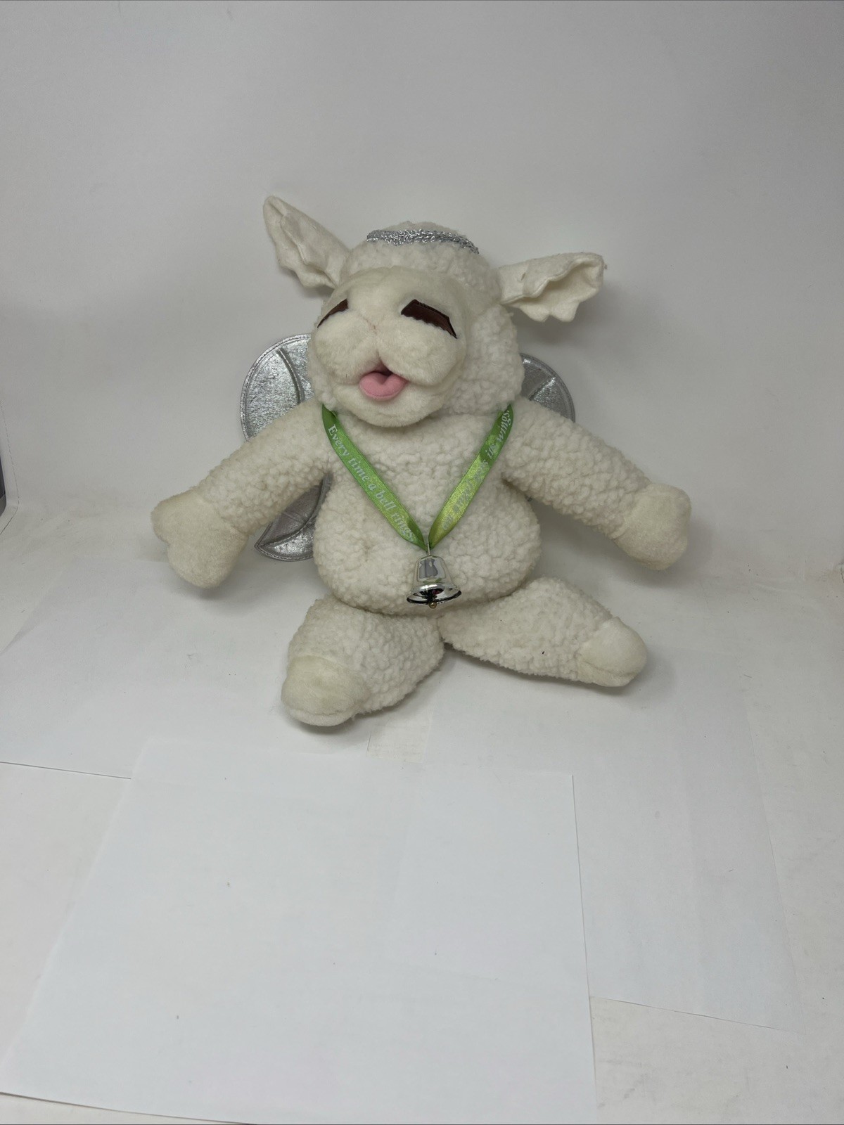 Target Vtg Baby Lamb Chop Puppet Christmas Angel Bell Plush 1993 Shari Lewis 17&Prime;
