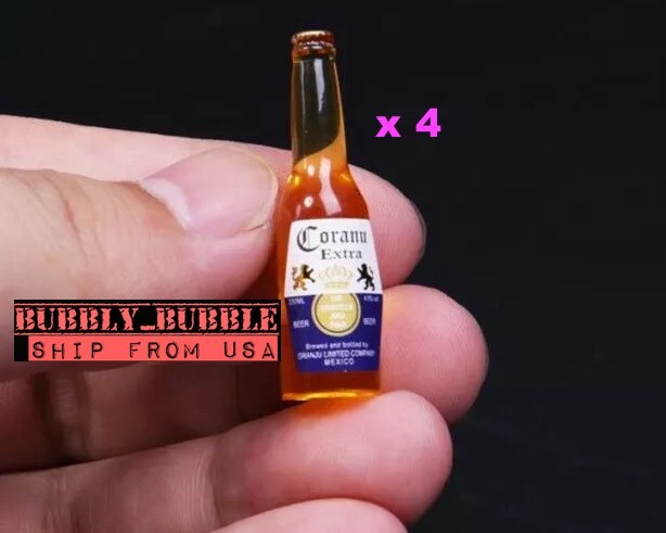 4 x 1/6 Corona Beer Bottle Doll Toy For Hot Toys Phicen Actiton Figure Use ☆USA☆