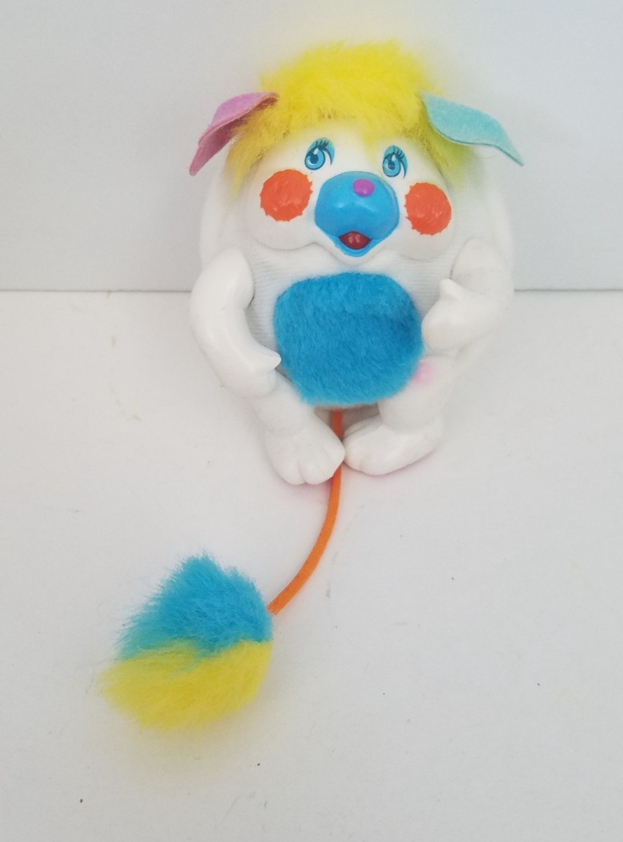 Vintage 3&Prime; Mini Pocket Popple 1986 Mattel White Plush Figure Popples Puffball