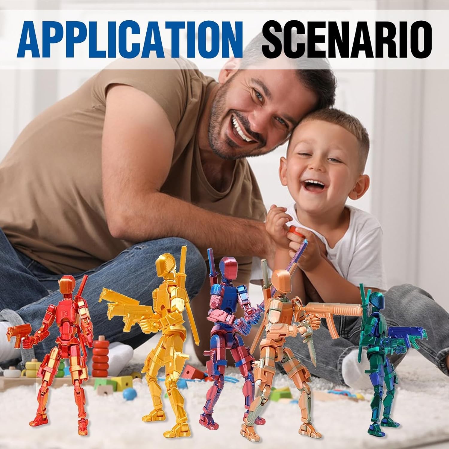 Pre-Assembled T13 Dummy Action Figure – Fully Articulated & Glow-in-Dark