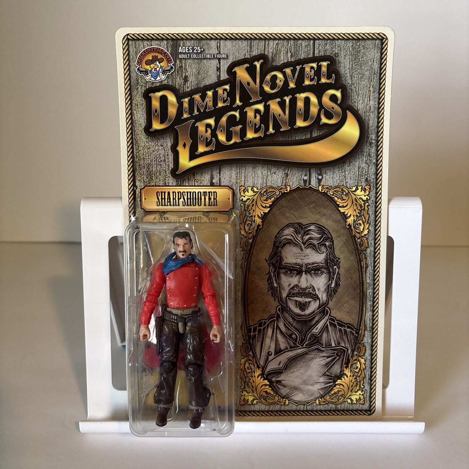 SHARPSHOOTER (RED Stand) Dime Novel Legends Action Figure Wave 1-1st Run Of 2000